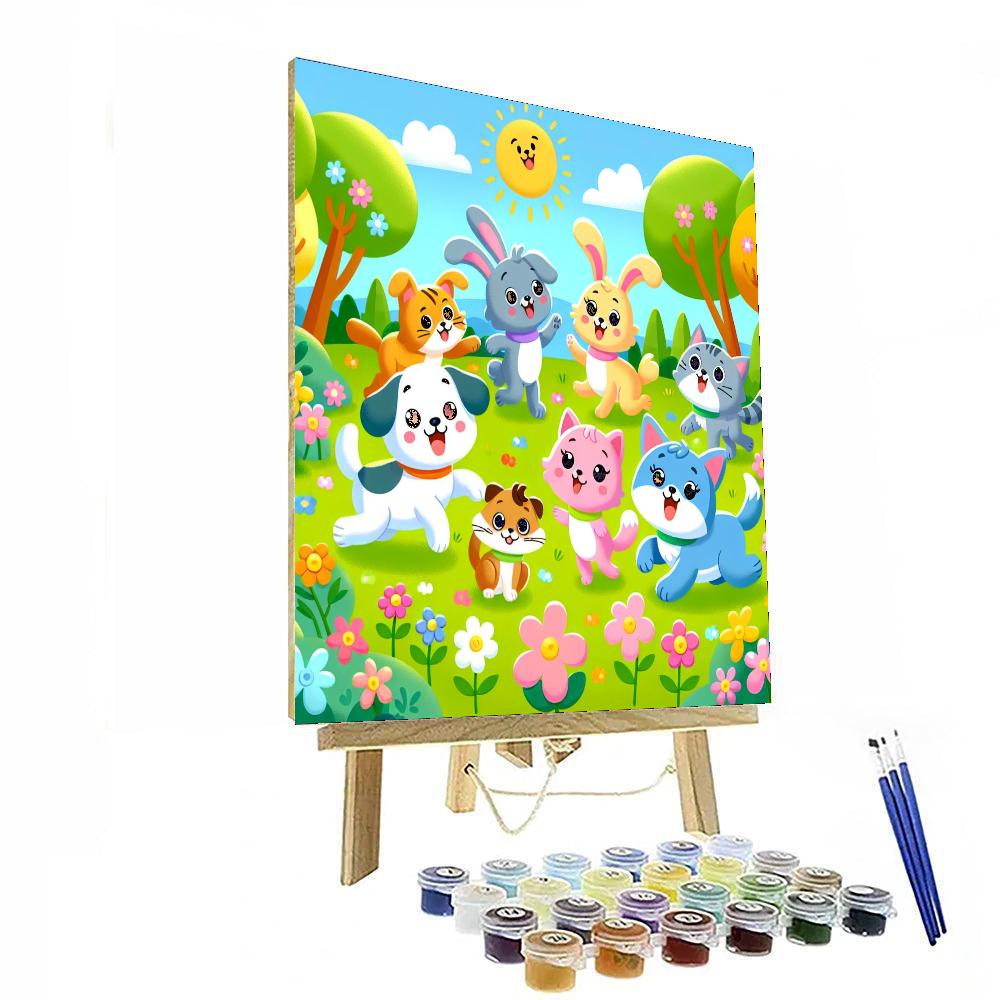 The Playful Pet Adventure DIY Paint By Numbers