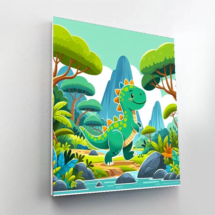 Adventurous Dino DIY Paint By Numbers