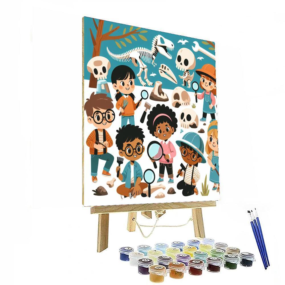 Dino Adventure Excavation Number Painting
