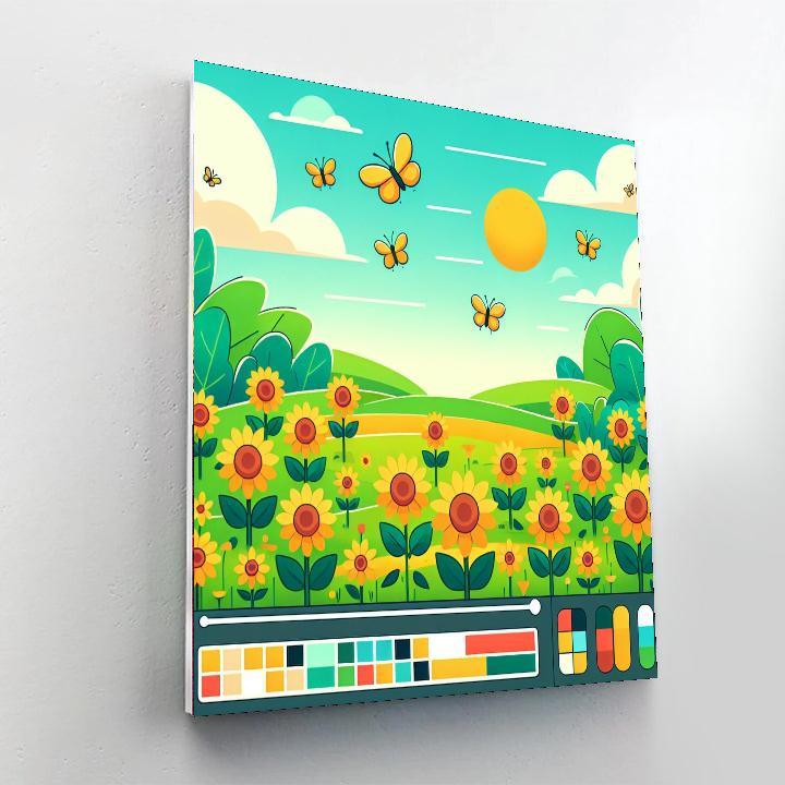 Sunflower Field Follies Paint By Numbers