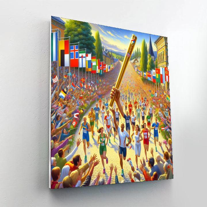 The Queen's Baton Relay - Commonwealth Paint By Numbers Art