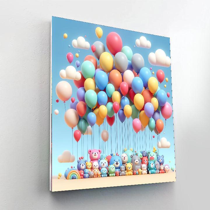 Bright Balloon Fiesta Paint By Number
