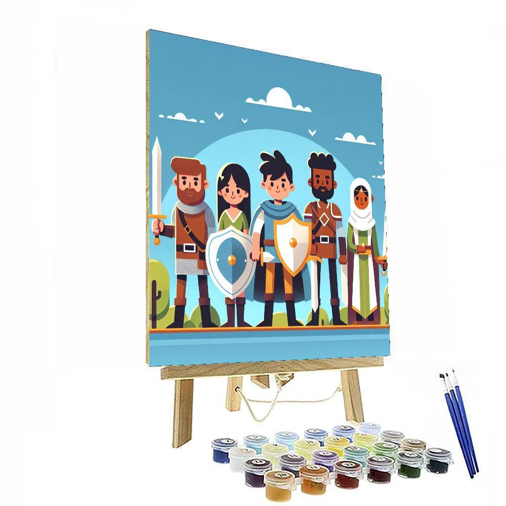 Legendary Heroes Quest Painting By Numbers Kit