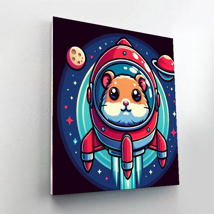 Galaxy Hamster Ride Paint By Numbers