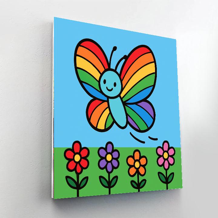 Rainbow Butterfly Adventure Painting By Numbers Kit
