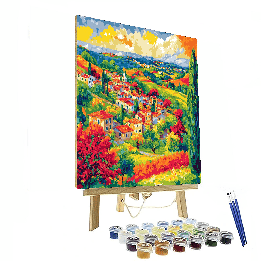 Paul Cézanne Inspired Vibrant Villages  DIY Paint By Numbers
