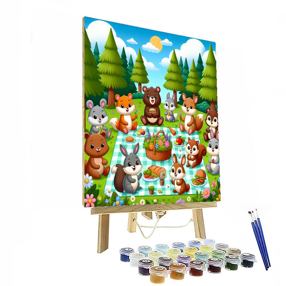 The Forest Picnic Party DIY Paint By Numbers