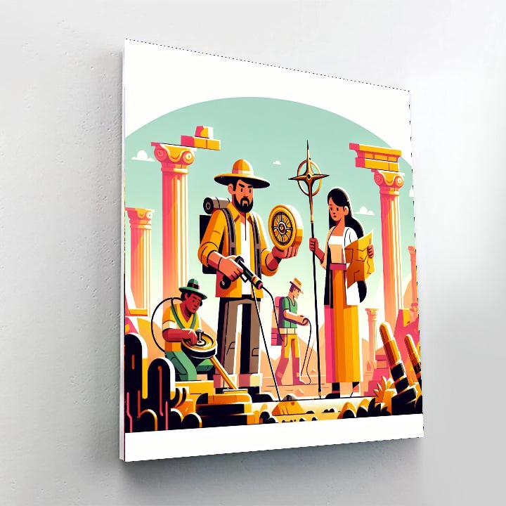 Ancient Treasure Hunt Painting Number Kit