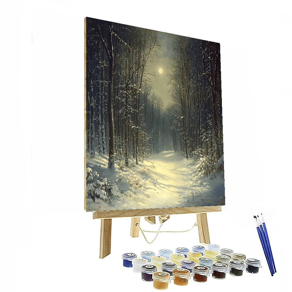 Caspar David Friedrich Inspired Frozen Serenity - DIY Painting By Numbers Kit