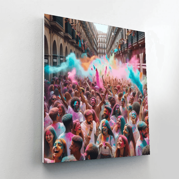 Festival Of Colors - India Number Painting