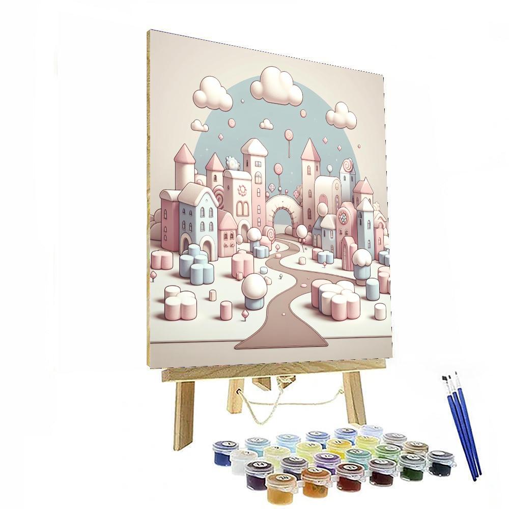 Mystic Marshmallow Land Paint By Numbers Art