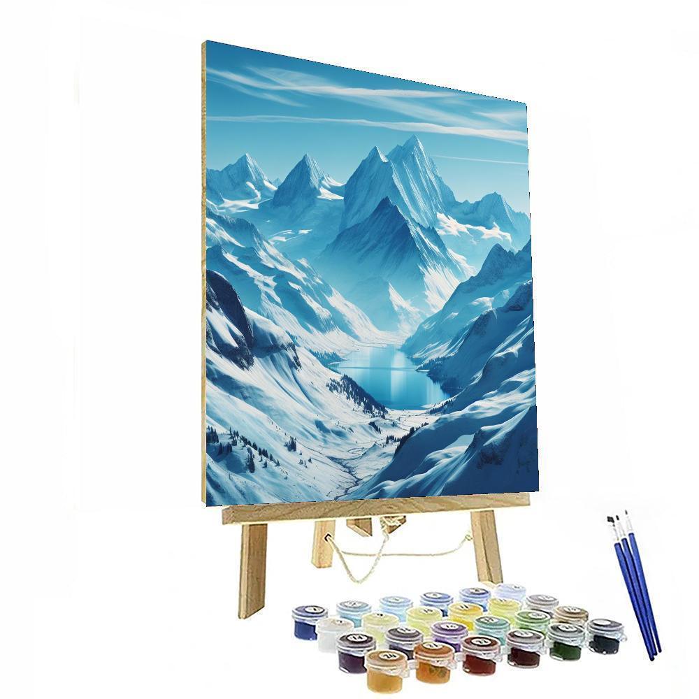 Snowy Alpine Tranquility Numbered Painting Kits