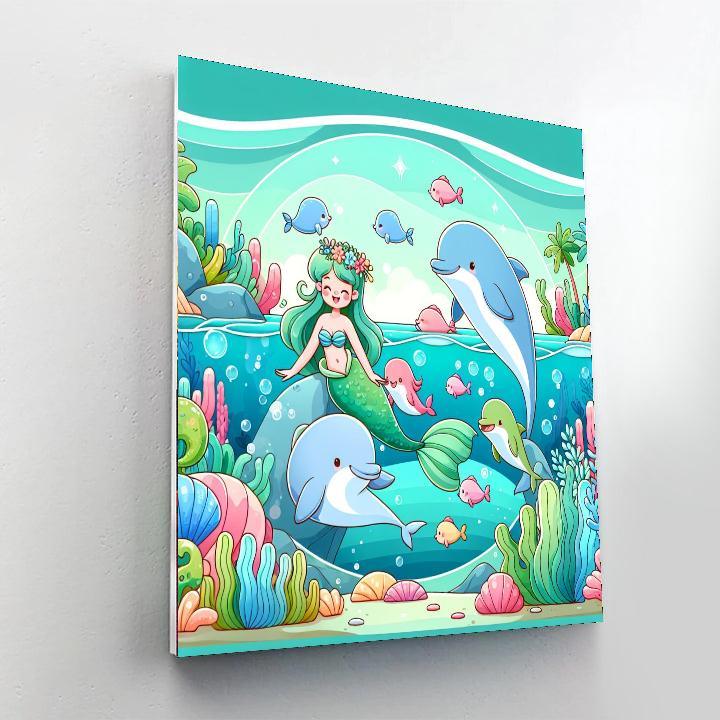 Mermaid Lagoon Dream Painting By Numbers Kit