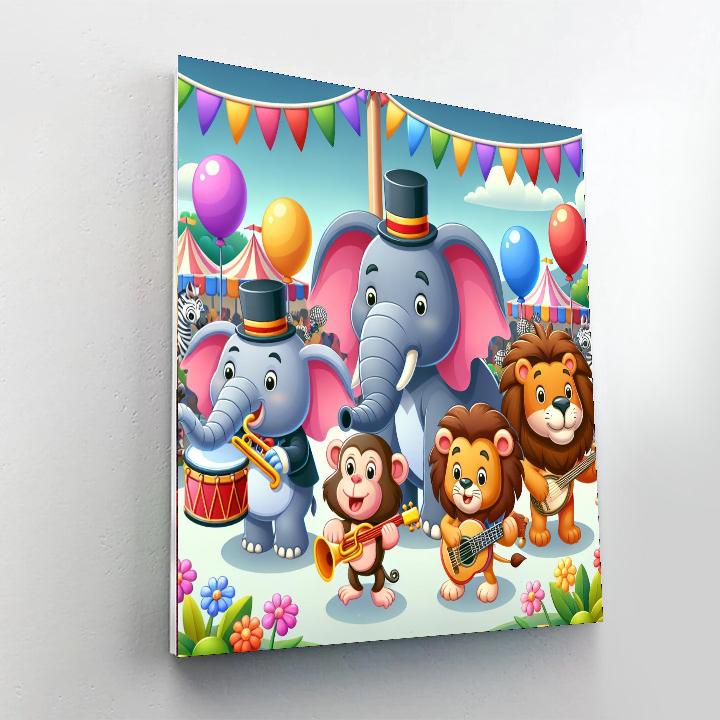 Musical Zoo Parade Painting By Numbers Kit