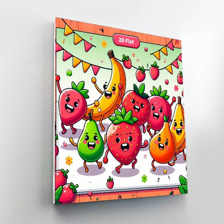 Bubbly Fruit Fiesta DIY Paint By Numbers