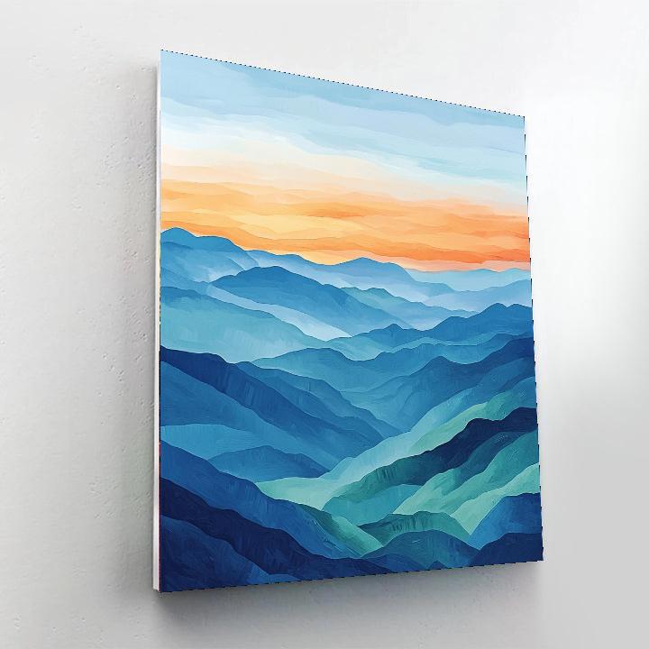 Paul Cézanne Inspired Harmonious Mountain Serenity  Painting By Numbers Kit