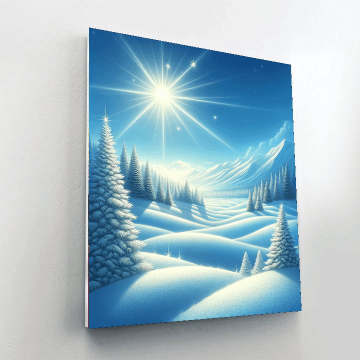 Glistening Snowy Landscape Paint By Color