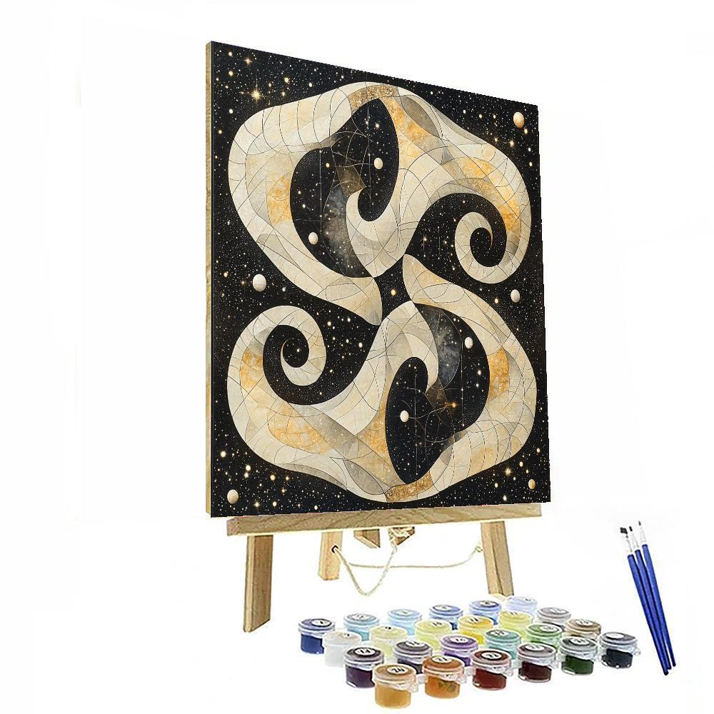 M.C. Escher Inspired Cosmic Conundrums  Paint By Numbers