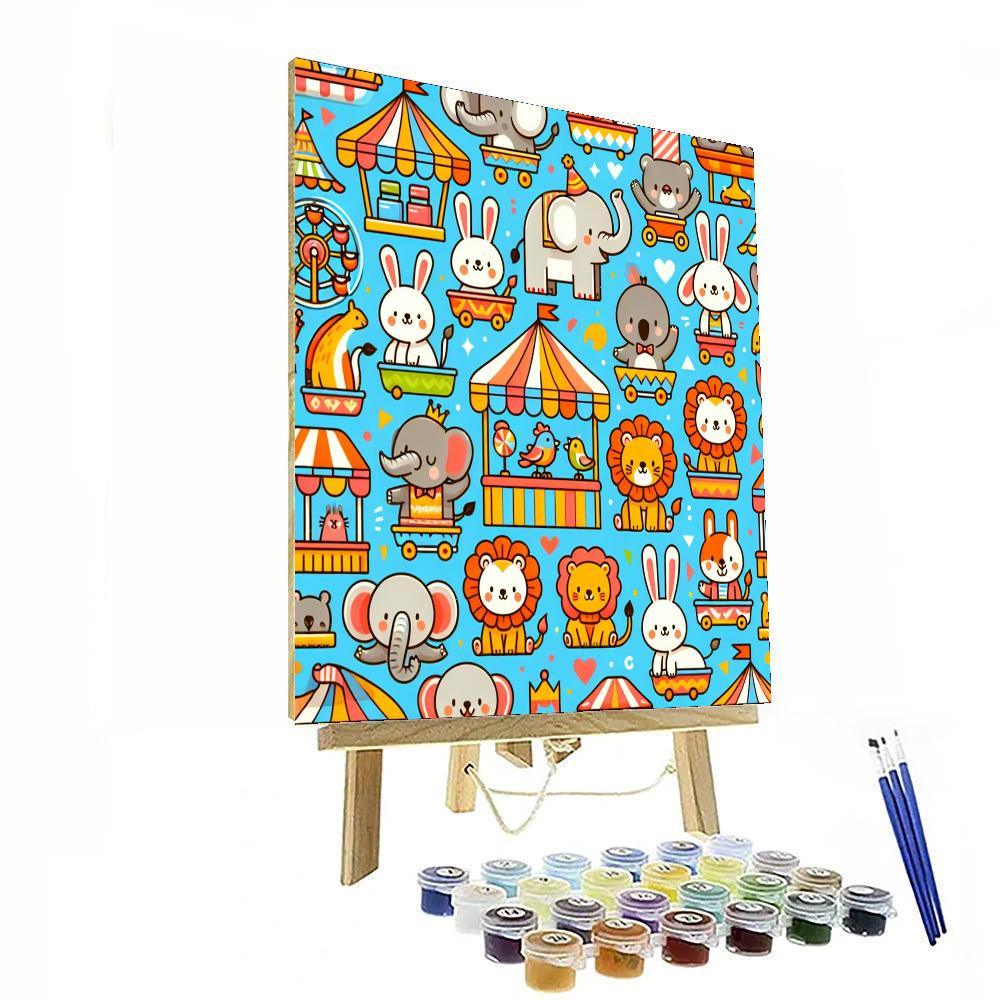 Silly Animal Carnival Numbered Painting Kits