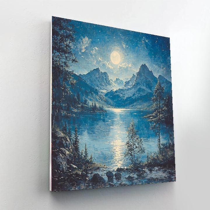 Albert Bierstadt Inspired Harmonious Lunar Solstice  Painting By Numbers Kit
