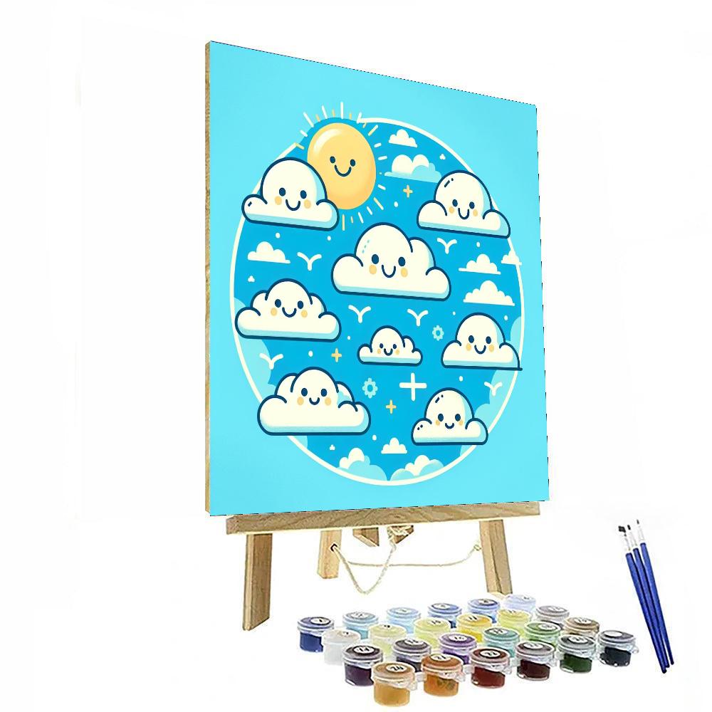 Cute Cloud Friends Paint By Numbers Kits