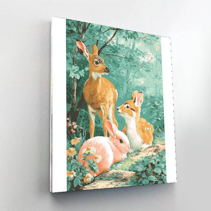 Beatrix Potter Inspired Serene Animal Friends  Paint By Number