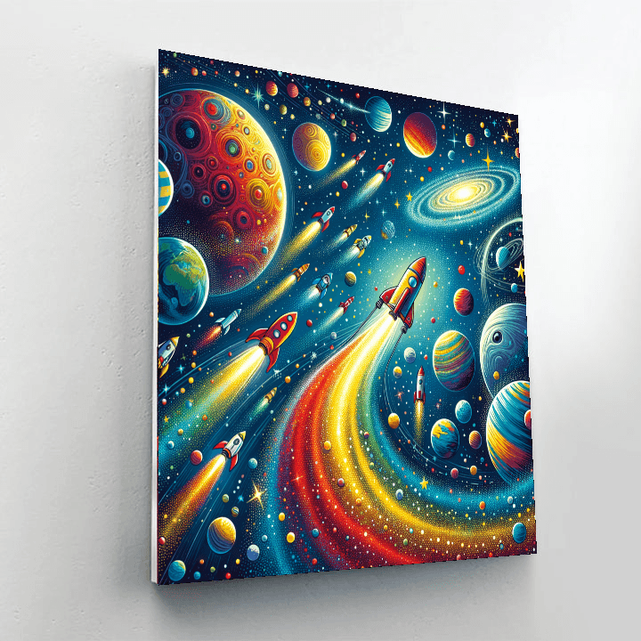 Adventurous Space Voyage Paint By Color
