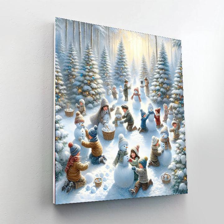 Glistening Snowy Adventure Paint By Numbers