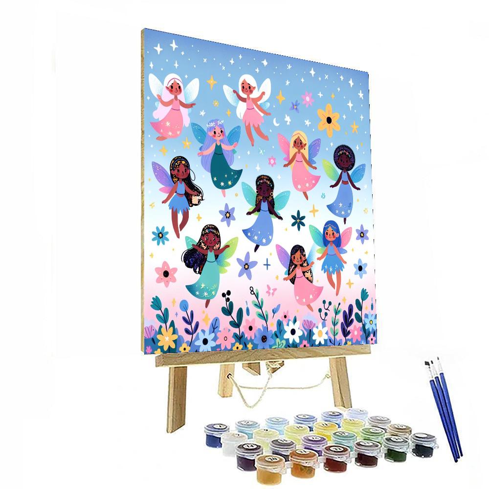 Rainbow Fairy Tales Paint By Numbers Art