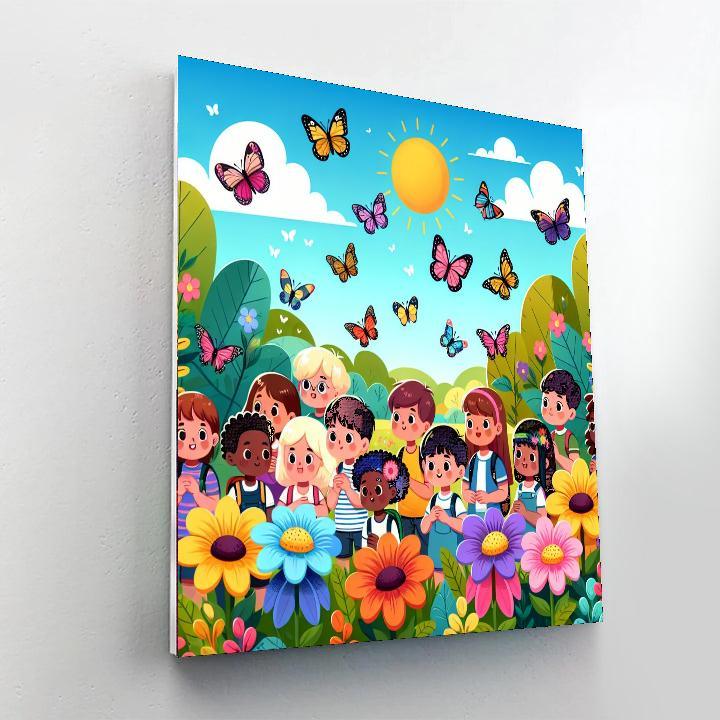 Dreamy Butterfly Haven Painting Number Kit