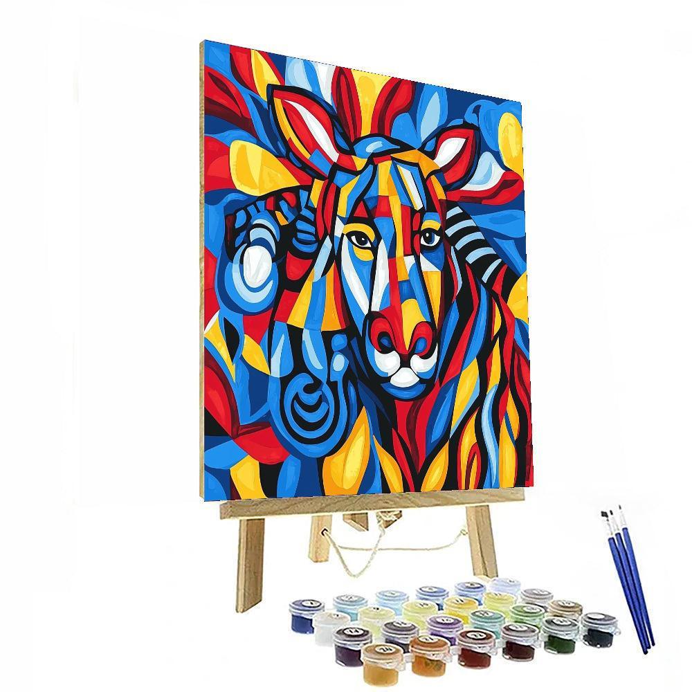 Pablo Picasso Inspired Cubist Wildlife Expedition  Paint By Numbers