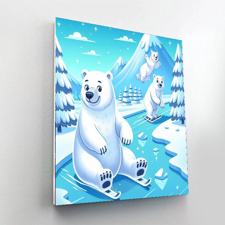Polar Bears' Arctic Fun Numbered Painting Kits
