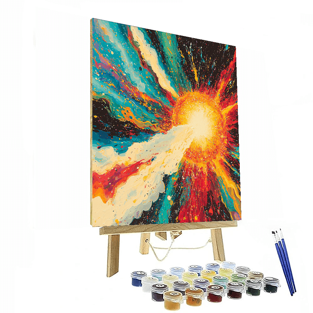 Jackson Pollock Inspired Solar Flare - DIY Painting By Numbers Kit