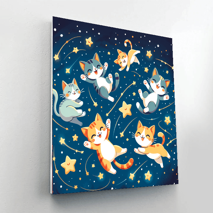 Galaxy Cats Painting By Numbers Kit
