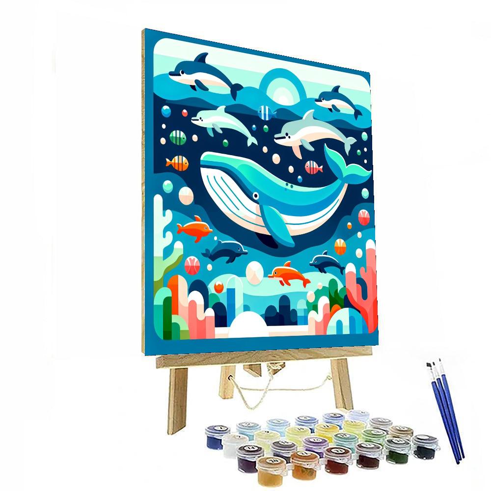 Whale's Oceanic Journey Paint By Number