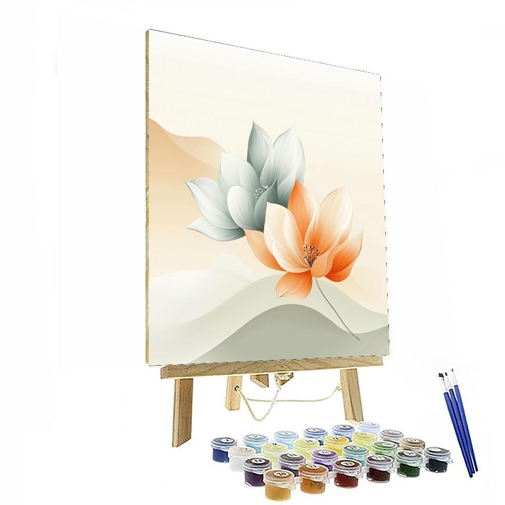 Zhao Mengfu Inspired Echoing Petals  Numbered Painting Kits