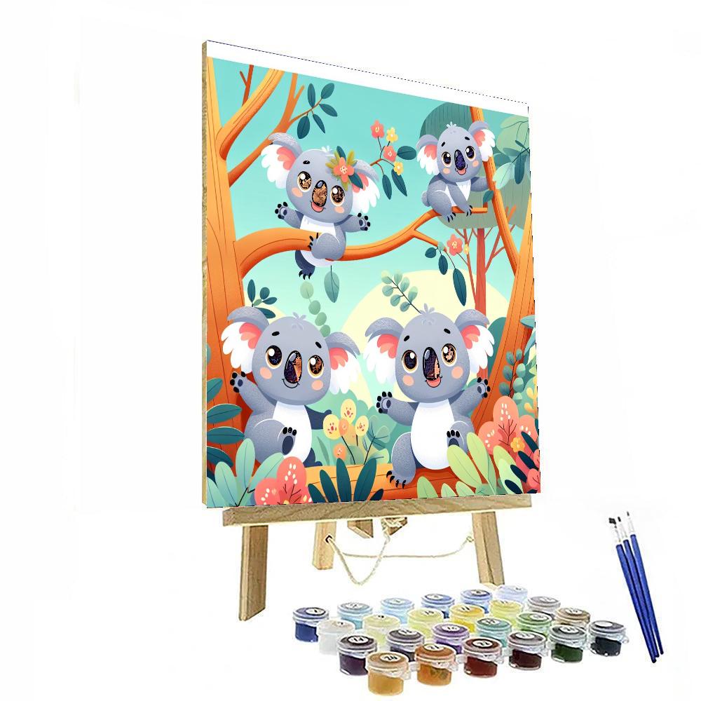 Adventurous Koalas Paint By Numbers Art