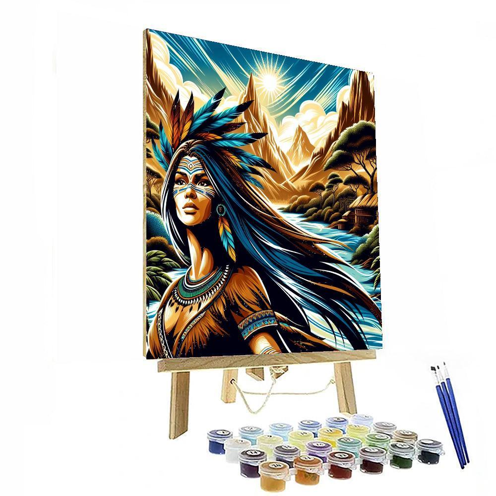 Pocahontas' Spirit Journey Paint By Numbers Art