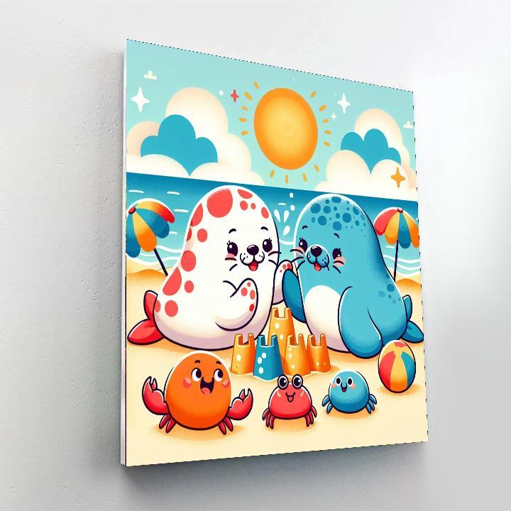 Bouncy Beach Party Paint By Numbers