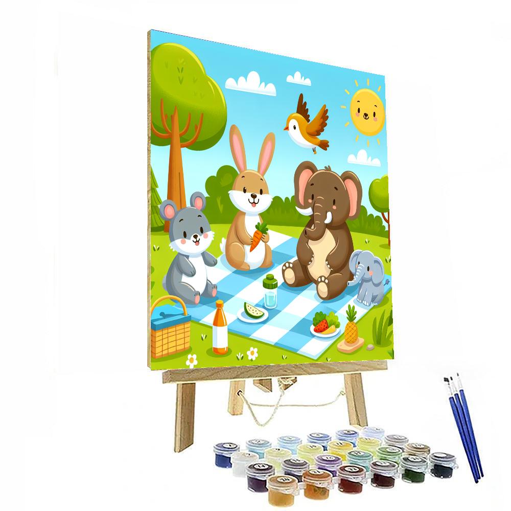 Playful Pals Picnic Paint By Color