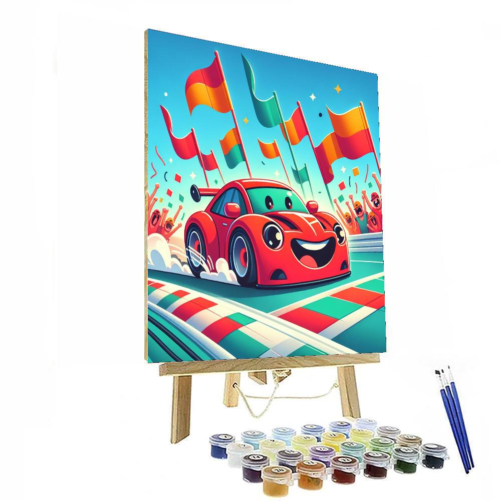 Zippy Race Car Numbered Painting Kits