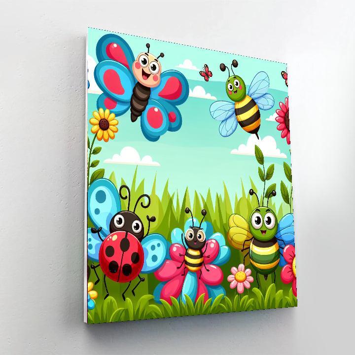 Cheerful Insect Adventures Painting By Numbers Kit