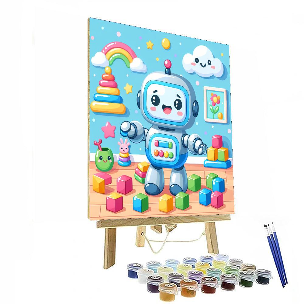 Merry Little Robot Numbered Painting Kits