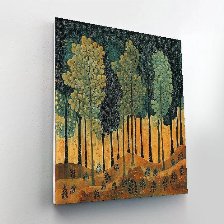 Nandalal Bose Inspired Echoes Of Ancient Forests  DIY Paint By Numbers