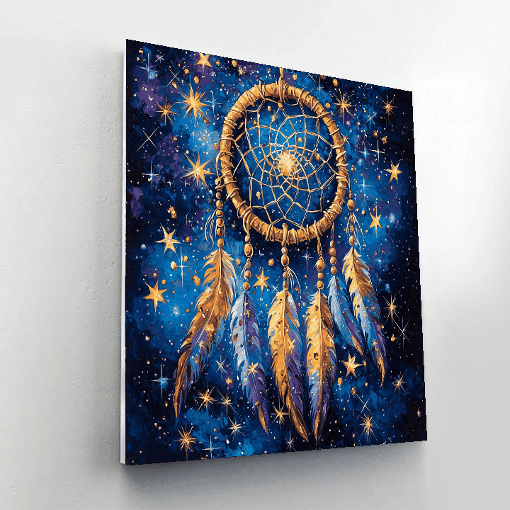 Native American Influence Inspired Celestial Dreamcatcher  Painting By Numbers Kit