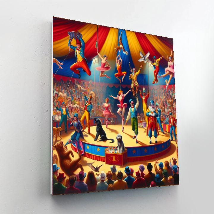 Lively Circus Performance Paint By Numbers Art