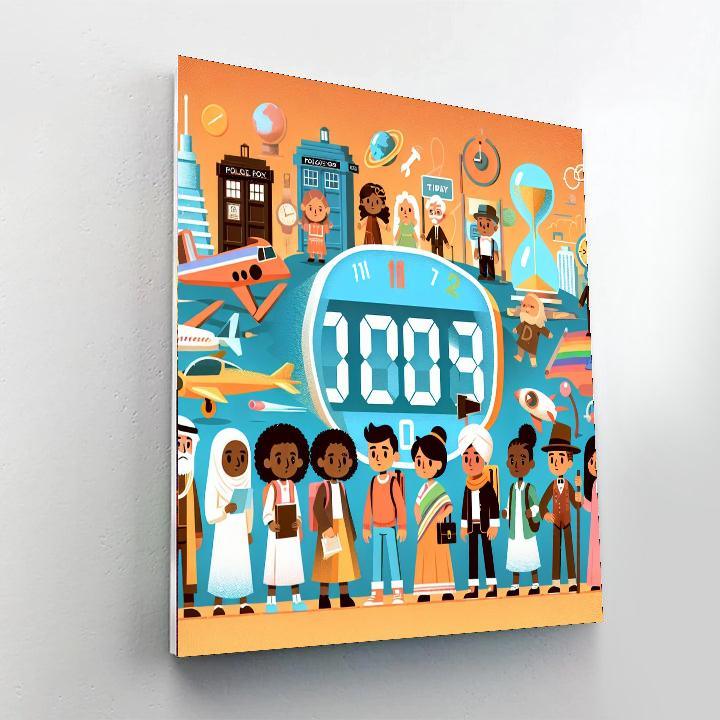 Time-traveling Tykes Number Painting