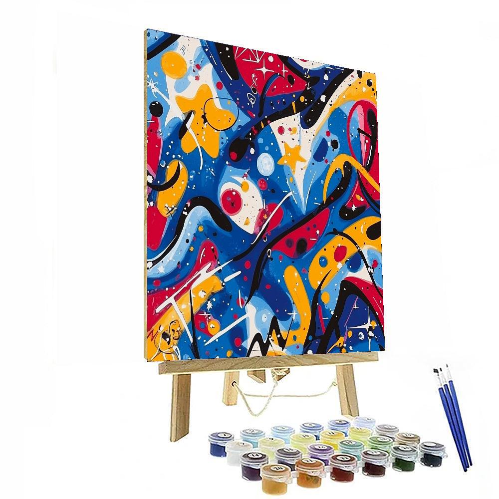 Joan Miró Inspired Surreal Universe  Painting By Numbers Kit