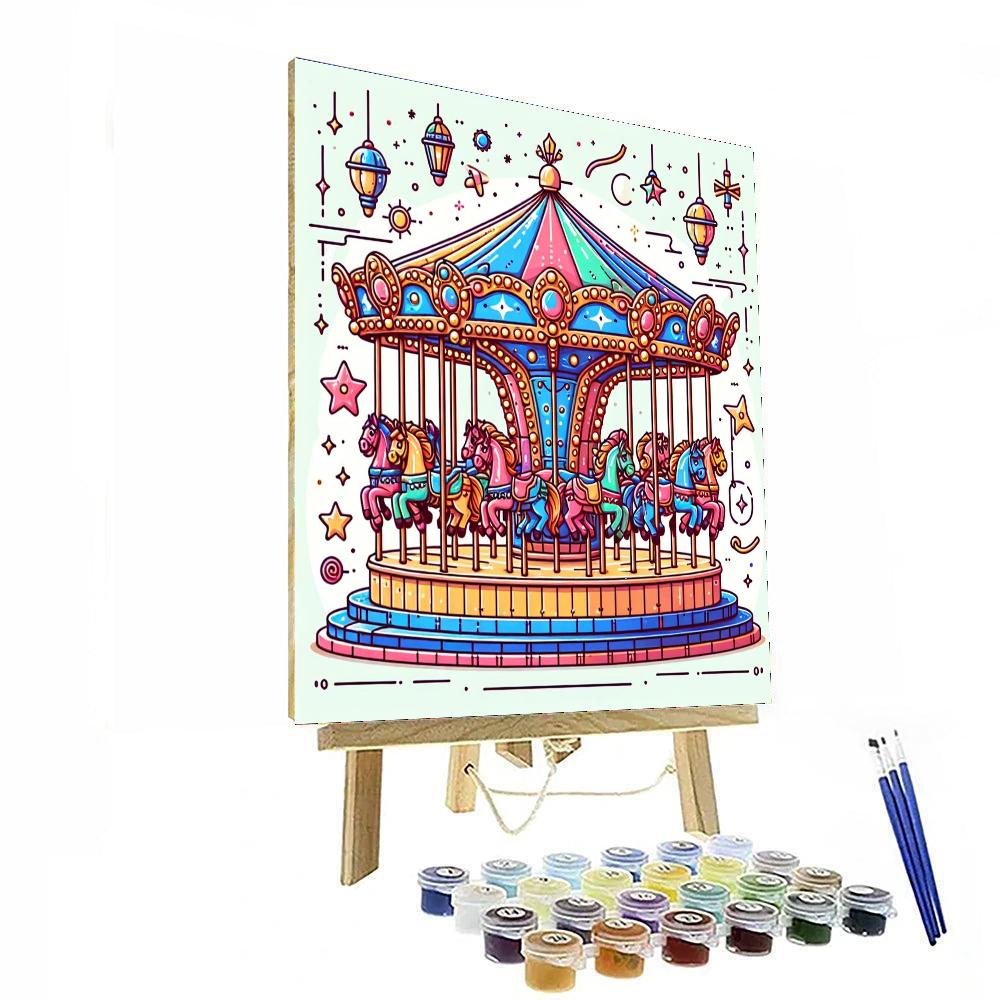 Colorful Carousel Of Dreams Paint By Number