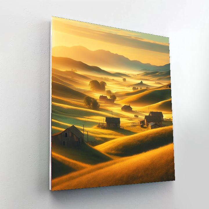 Countryside Sunrise Serenity Numbered Painting Kits